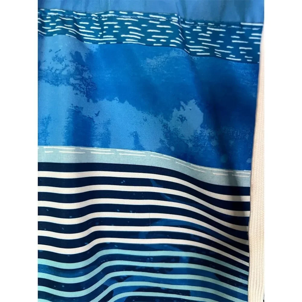 ZeroXposur Men's Glacier Shore Blue Stretch Swim Shorts Size Large